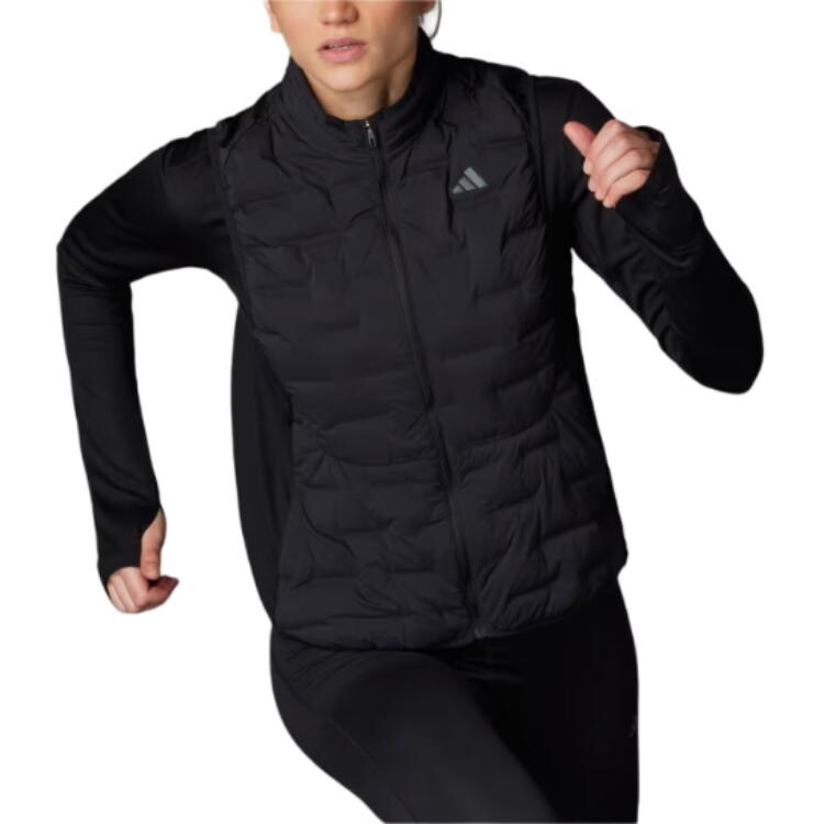 Жилет женский Adidas Adizero Running Padded, черный — фото 2