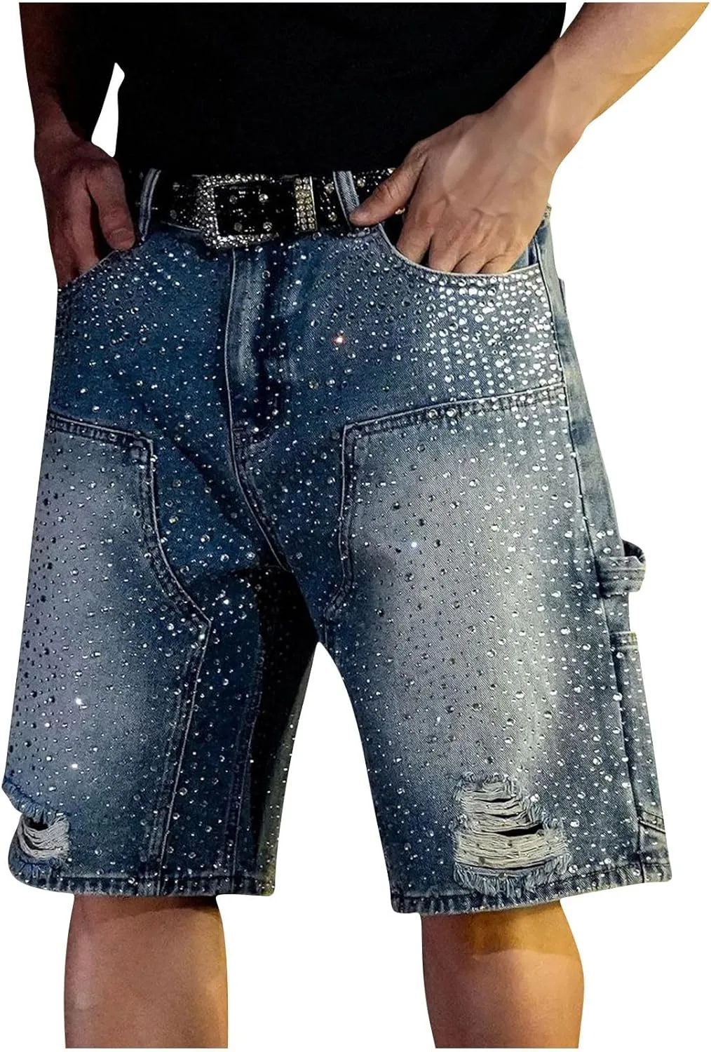 

Мужские шорты с пайетками для дискотеки, легкие и удобные