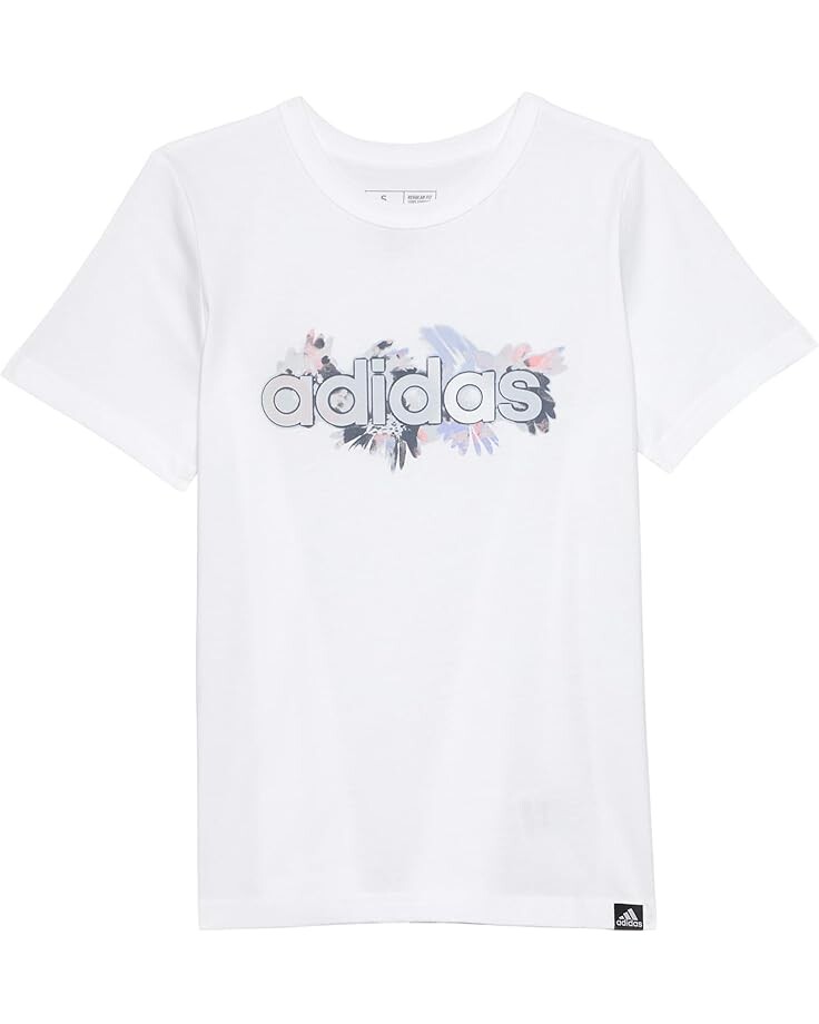 

Футболка adidas Kids Short Sleeve Regular Fit Tee(Big Kid), белый