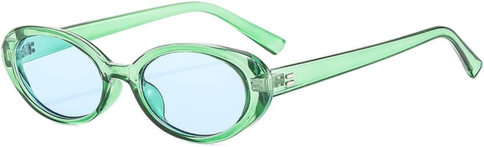 

Модные маленькие овальные солнцезащитные очки для женщин, классические винтажные солнцезащитные очки для мужчин, защита от ультрафиолета UV400 для женщин TVTBBVV, Green