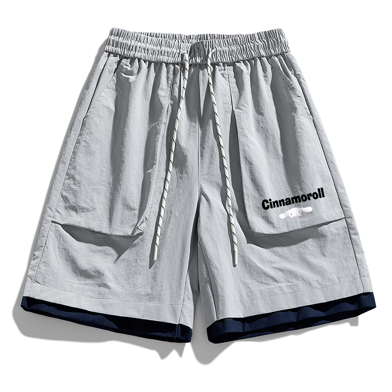 

Шорты повседневные Unisex CINNAMOROLL Yugui Dog Sanrio, светло-серый