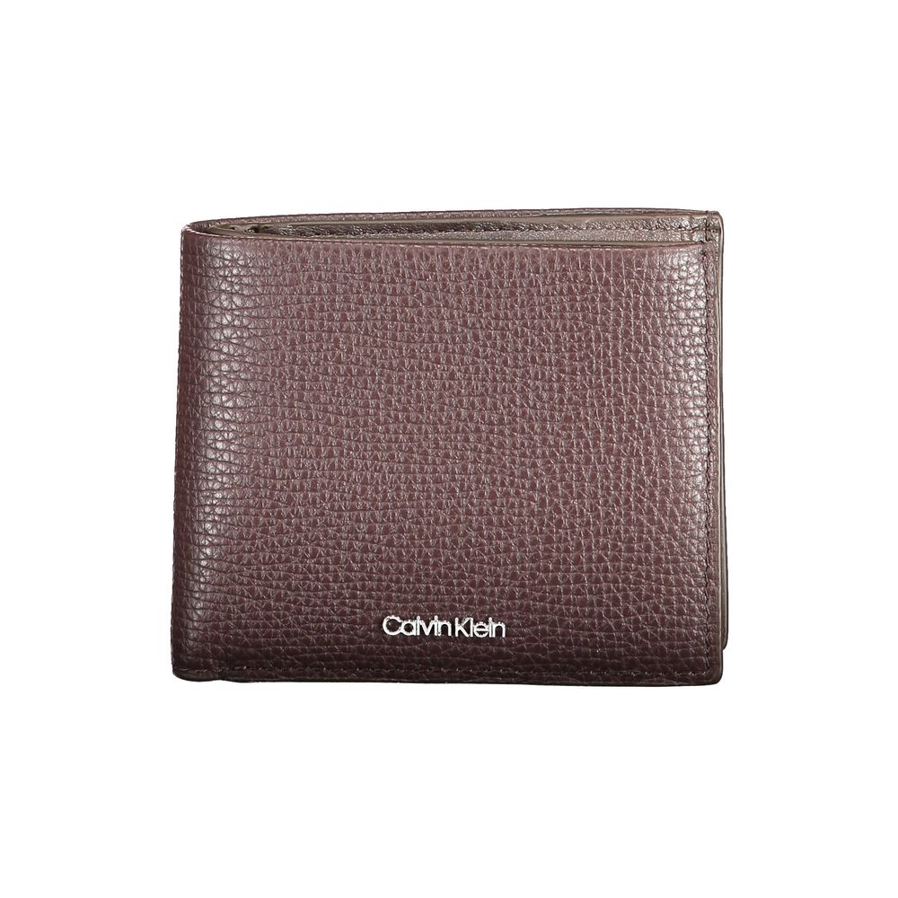 

Коричневый кожаный кошелек Calvin Klein, Brown
