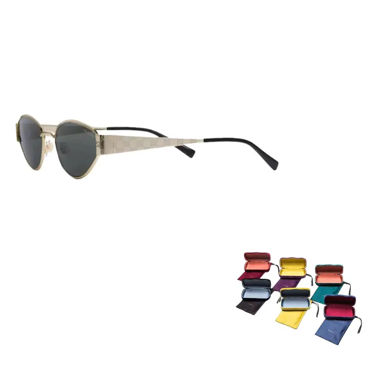 

Геометрическая оправа солнцезащитных очков GUCCI, золотой