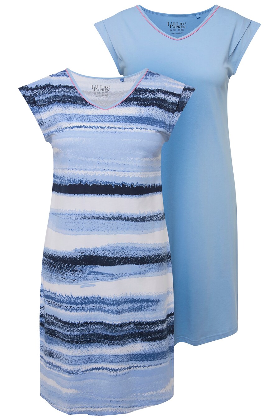 

Ночная рубашка Ulla Popken, пыльно-синий/светло-синий/темно-синий