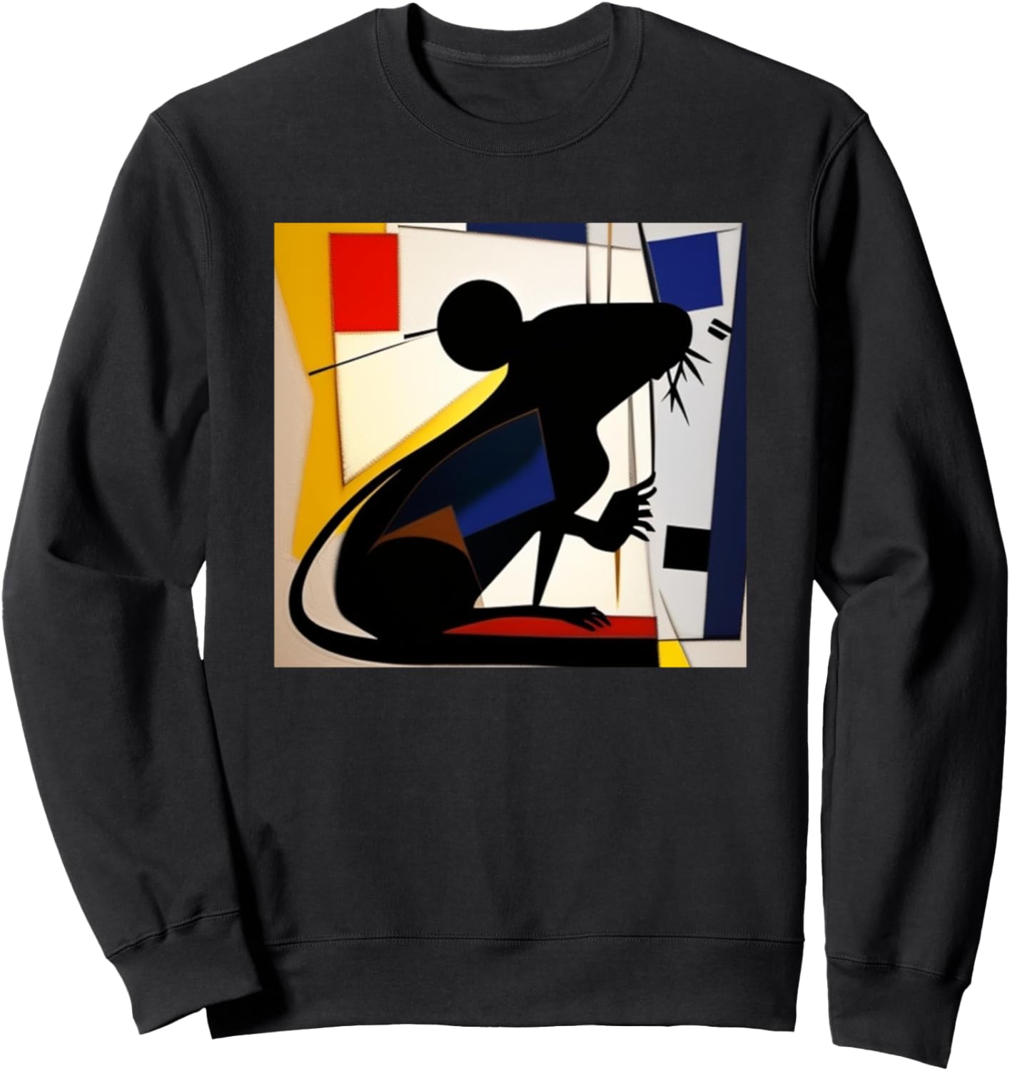 

Толстовка с силуэтом мыши, красочная, для любителей мышей Rats Pets Art Women Girls Kids | Men Boys Gift, черный