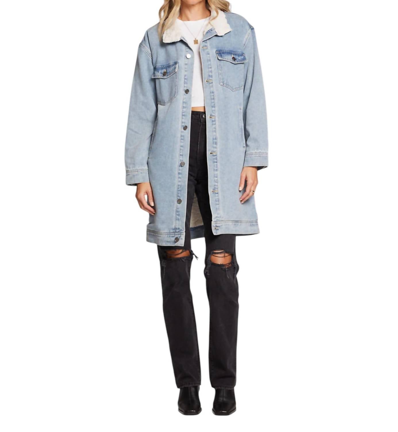 

Куртка Solace из денима Saltwater Luxe, цвет denim