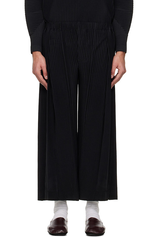

Складки внизу 2 брюк Homme Plissé Issey Miyake, черный