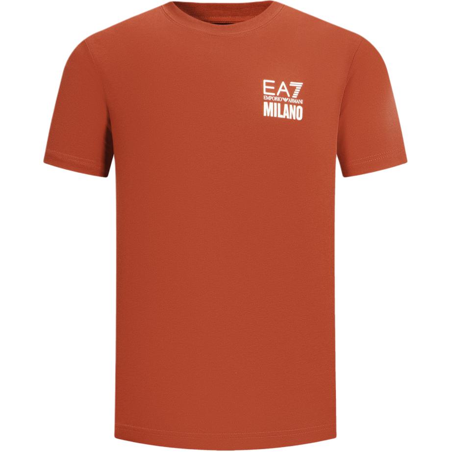 

Футболка EA7 SS25 мужская Emporio Armani, оранжевый красный