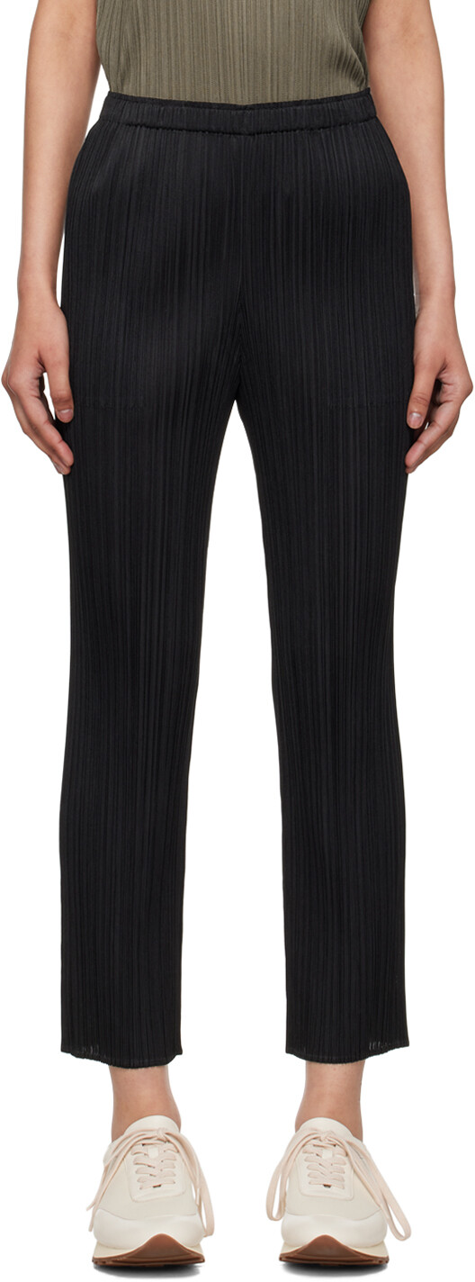 

Плиссированные брюки PLEATS PLEASE ISSEY MIYAKE, черный