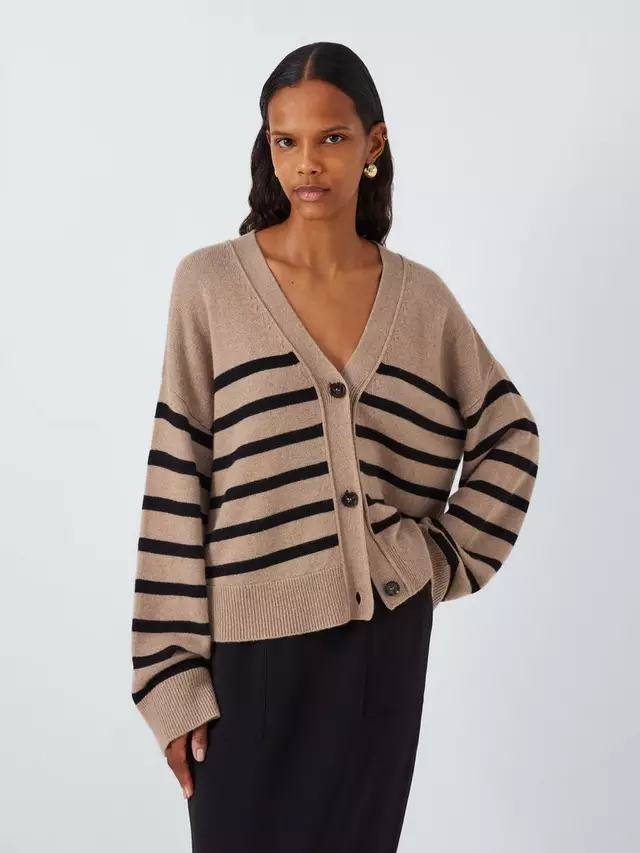 

Кардиган Rails Geneva Stripe Wool Cashmere Blend, цвет natural/multi