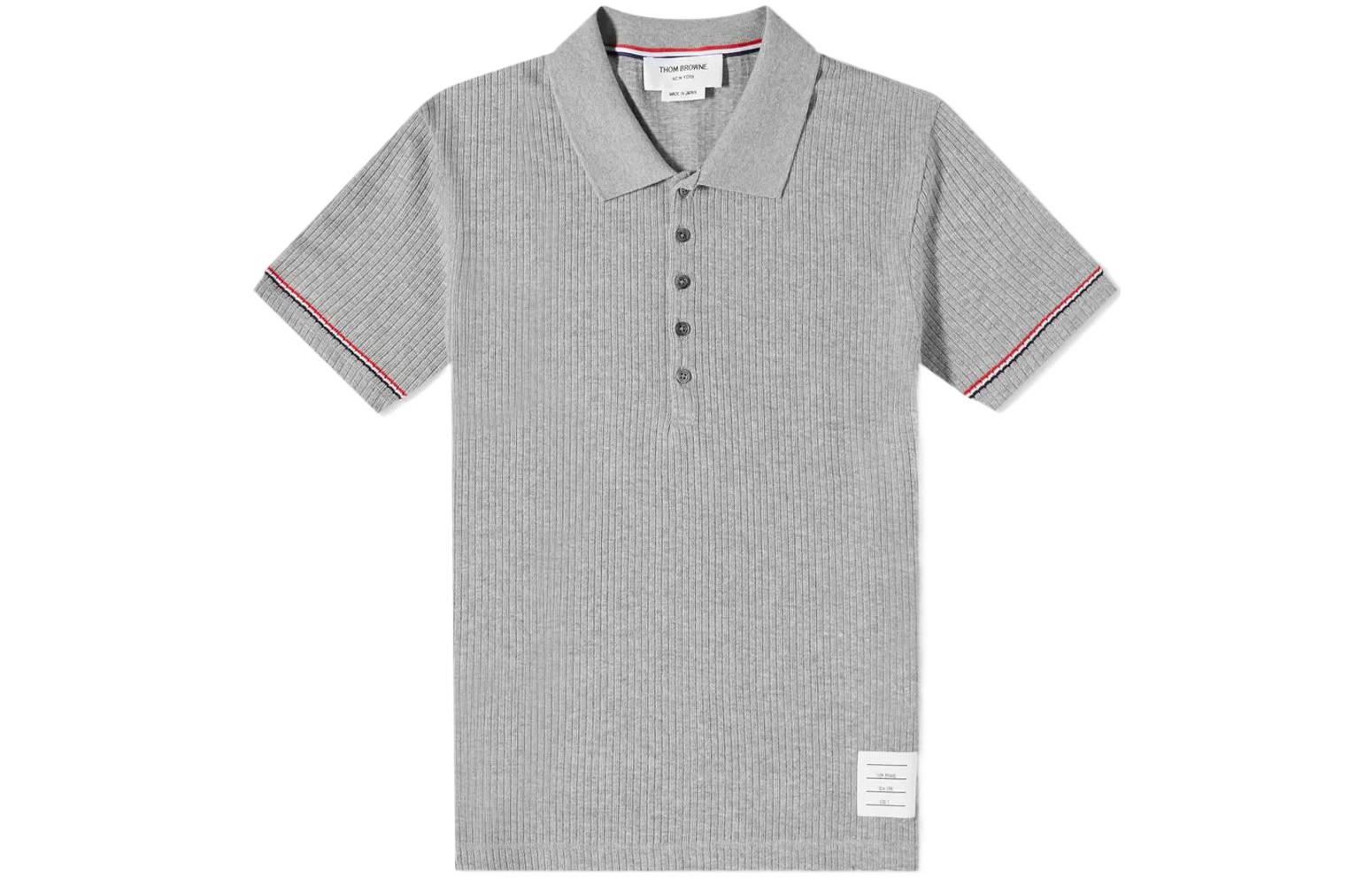 

Thom Browne Рубашки-поло унисекс, серые, с воротником-поло, умеренно прямой крой, Серый, Thom Browne Рубашки-поло унисекс, серые, с воротником-поло, умеренно прямой крой