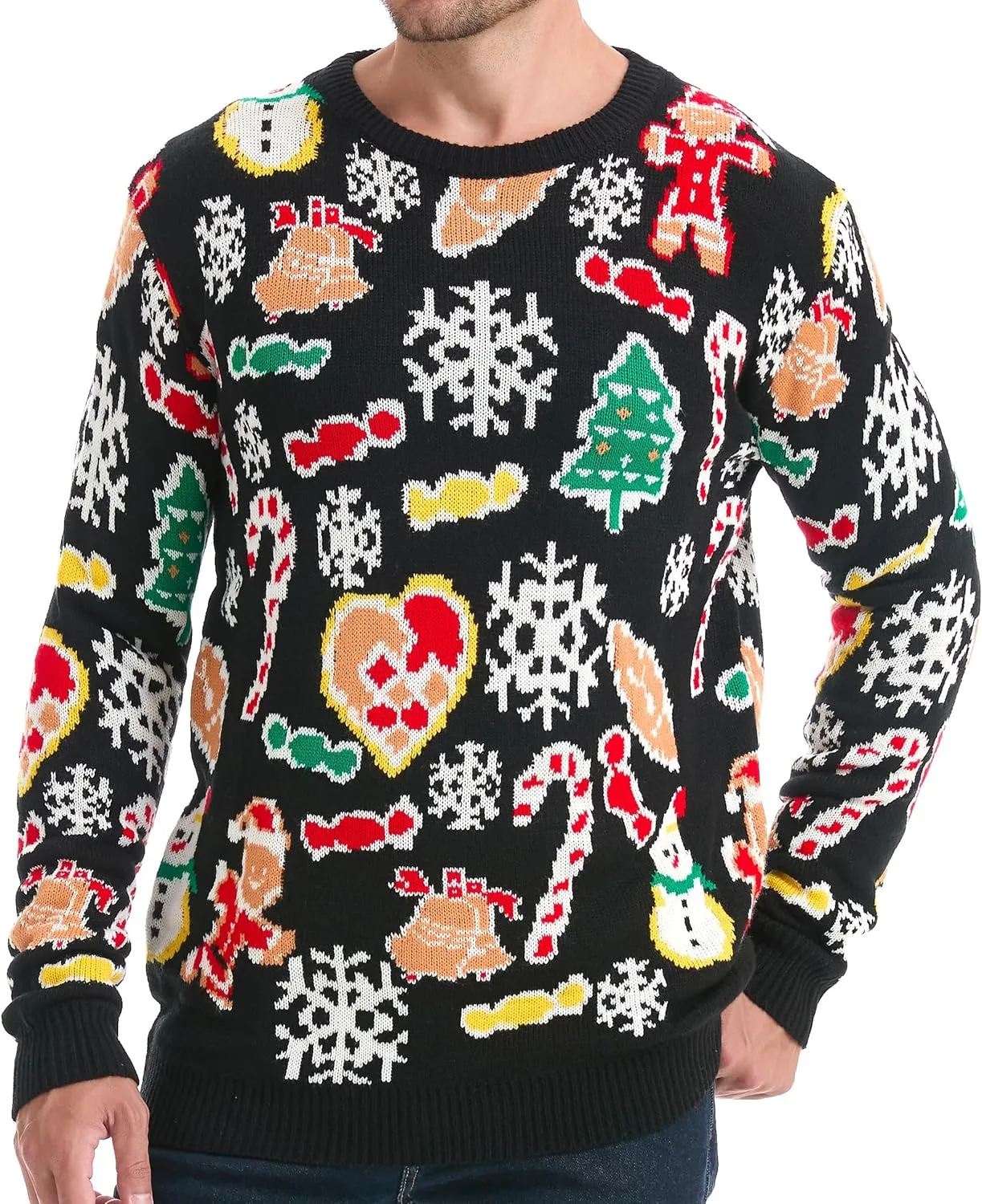 

Свитер мужской с оленями и снежинками *daisysboutique*