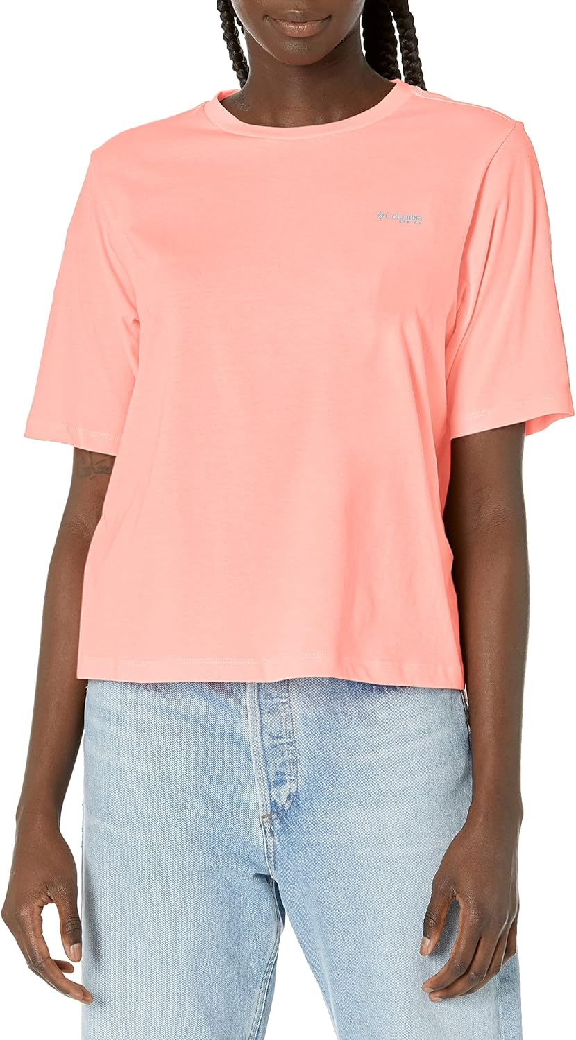 

Женская футболка Columbia North Cascades Relaxed, Light Coral/Panga Palms Graphic