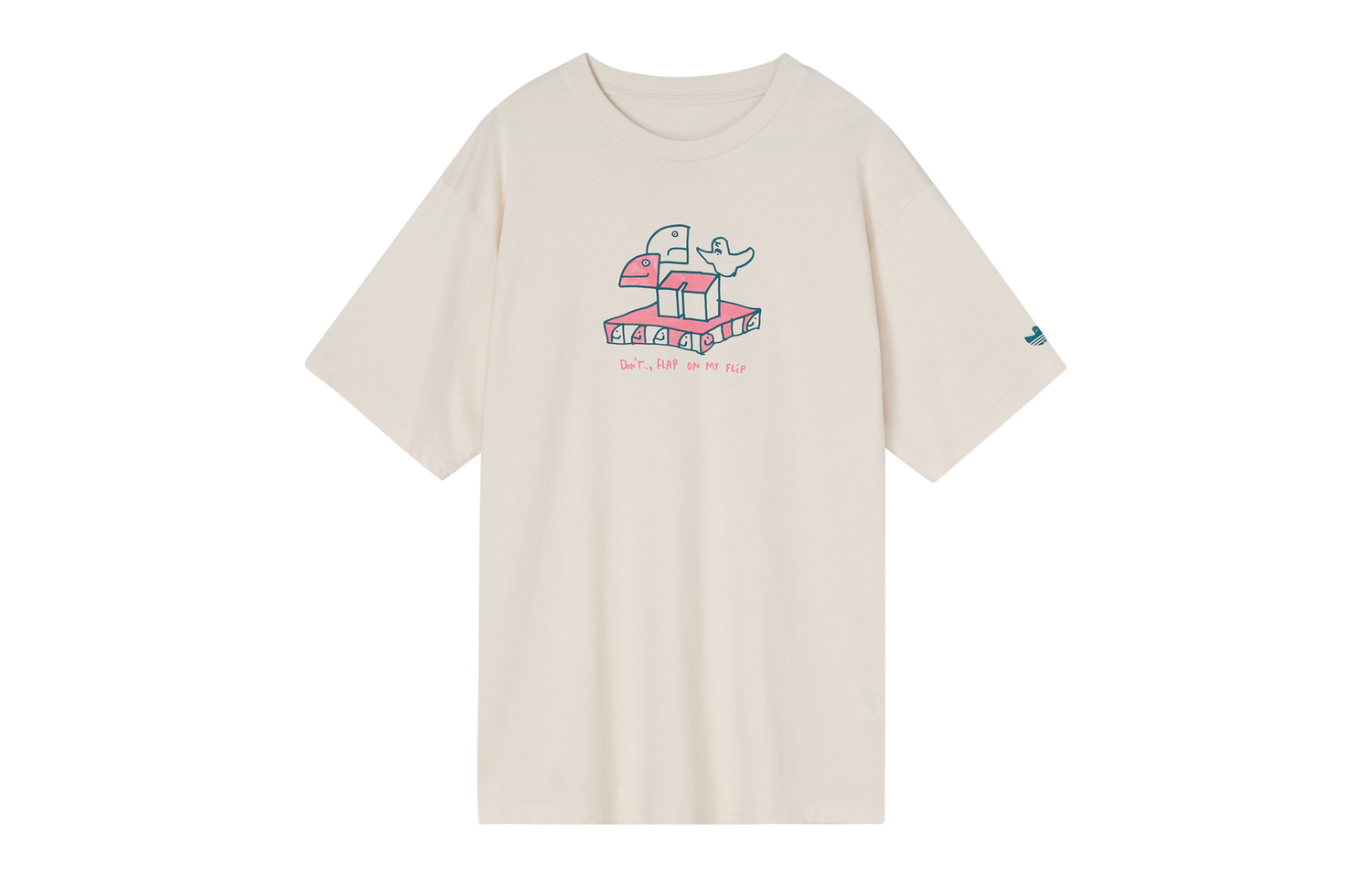 

Футболка с втачными рукавами унисекс серо-белая Adidas Originals