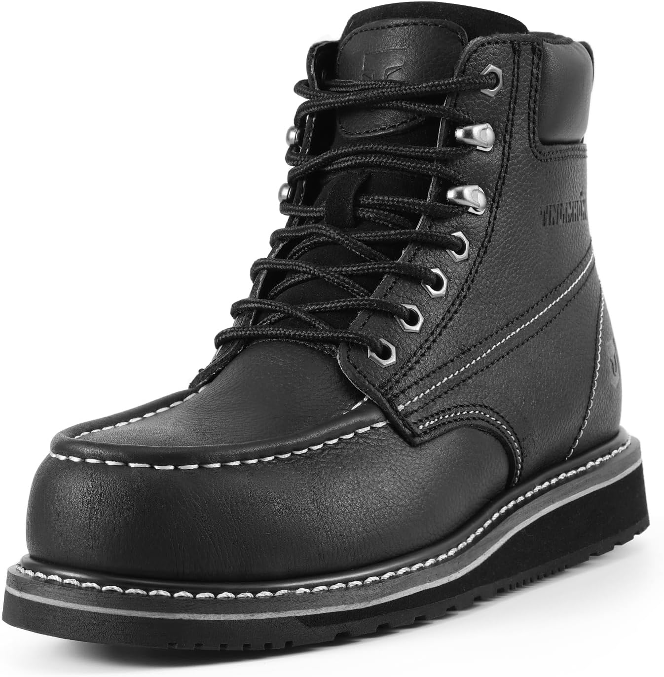 

Ботинки TINLIMHOM для мужчин, с металлическим/мягким носком, водоотталкивающие и противоскользящие, безопасные ботинки для мужчин и мужские ботинки для работников фабрики, черный