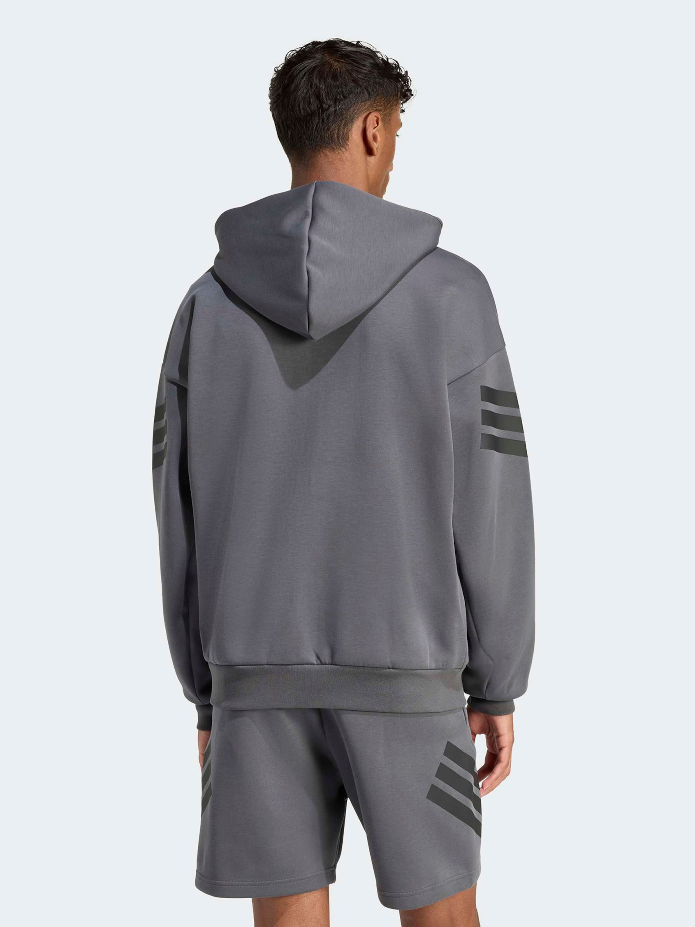 Adidas Sportswear Спортивный худи на молнии 'FI' в цвете базальтовый серый — фото 3