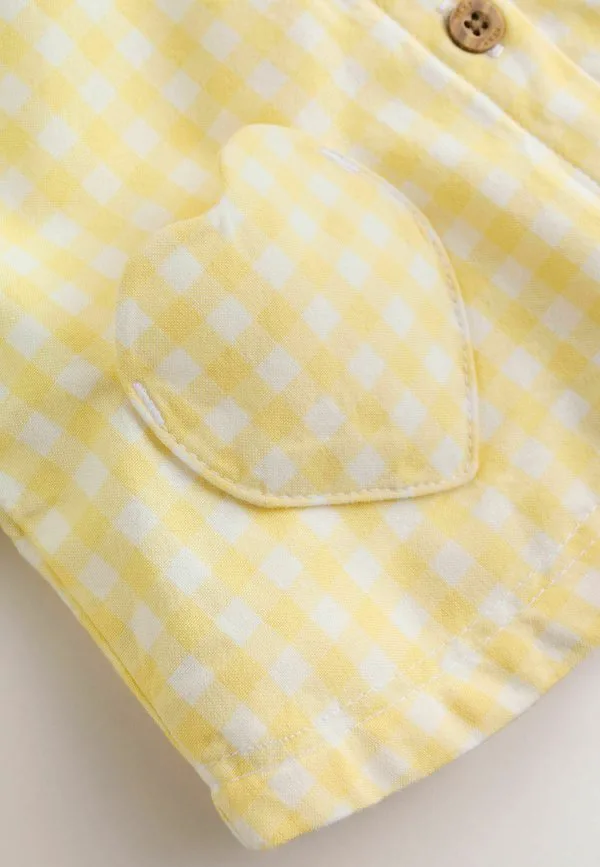 Легкая куртка с капюшоном стандартного кроя Next, Yellow Gingham Lemon Embroidered — фото 4