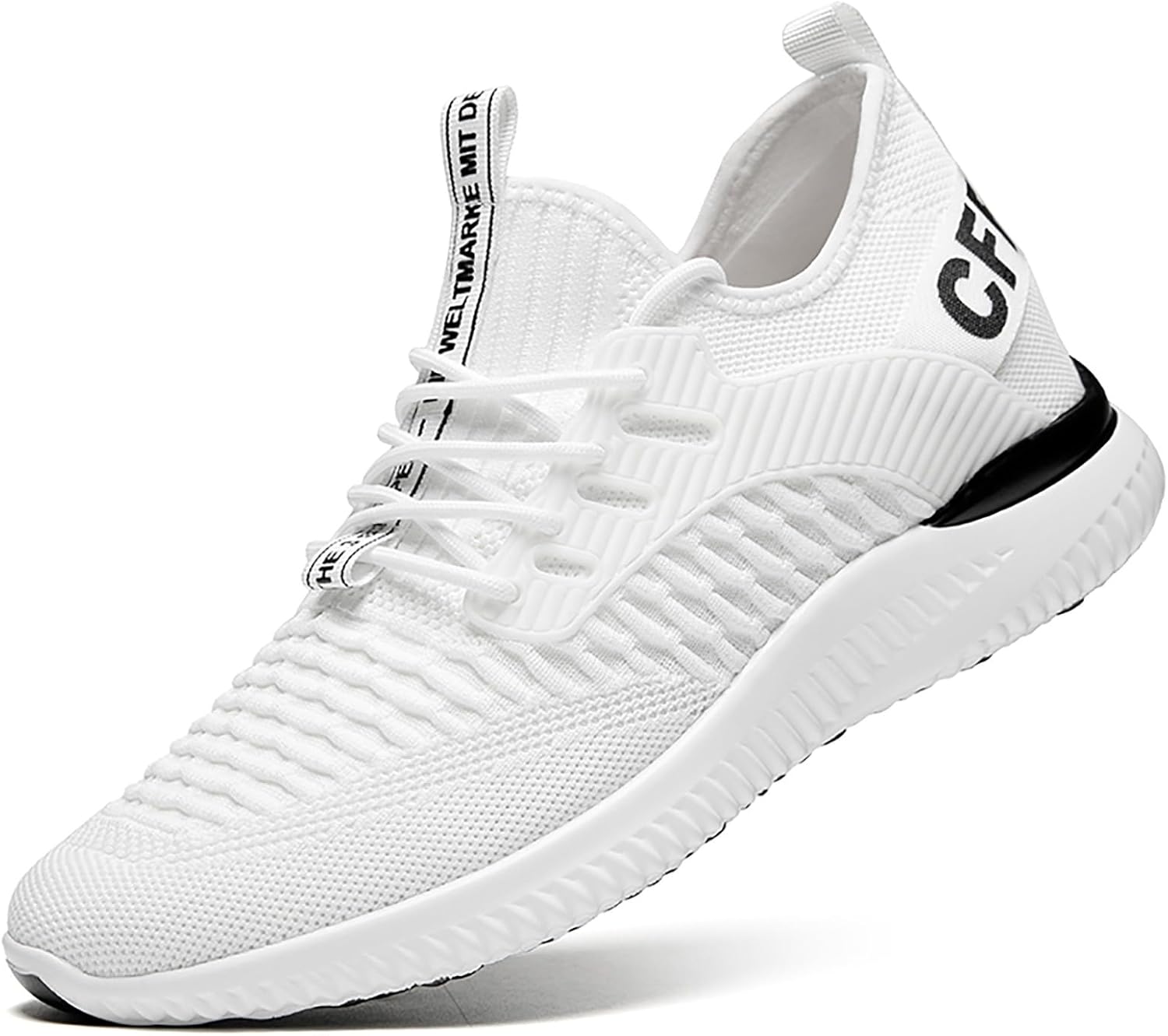 

Мужские кроссовки с лифтом 2,4-10 см, дышащая сетка, легкие спортивные прогулочные обувь для мужчин Bkmyth, белый