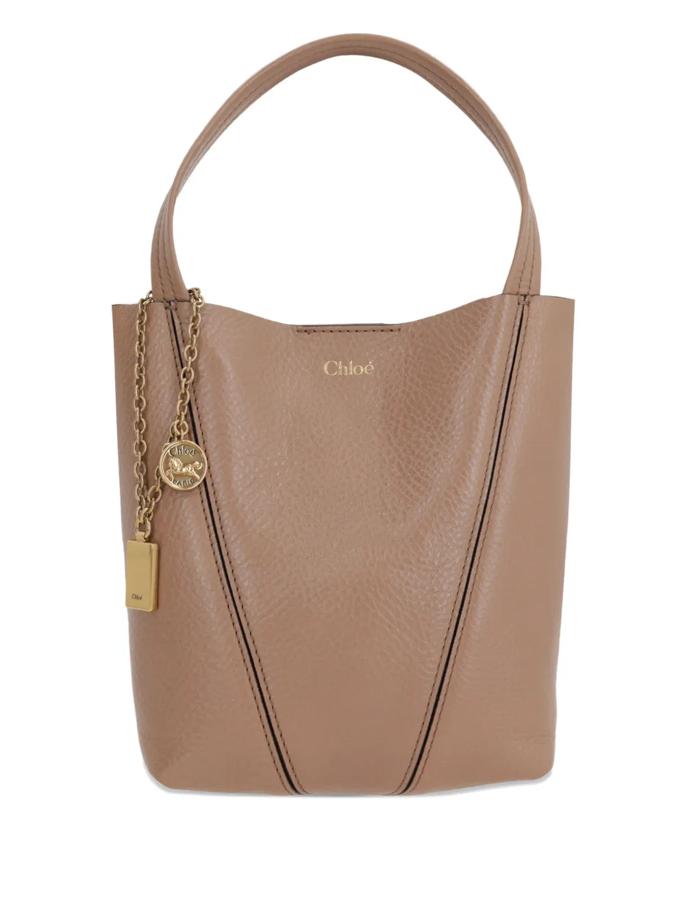 

Кожаная сумка-тоут CHLOÉ, коричневый