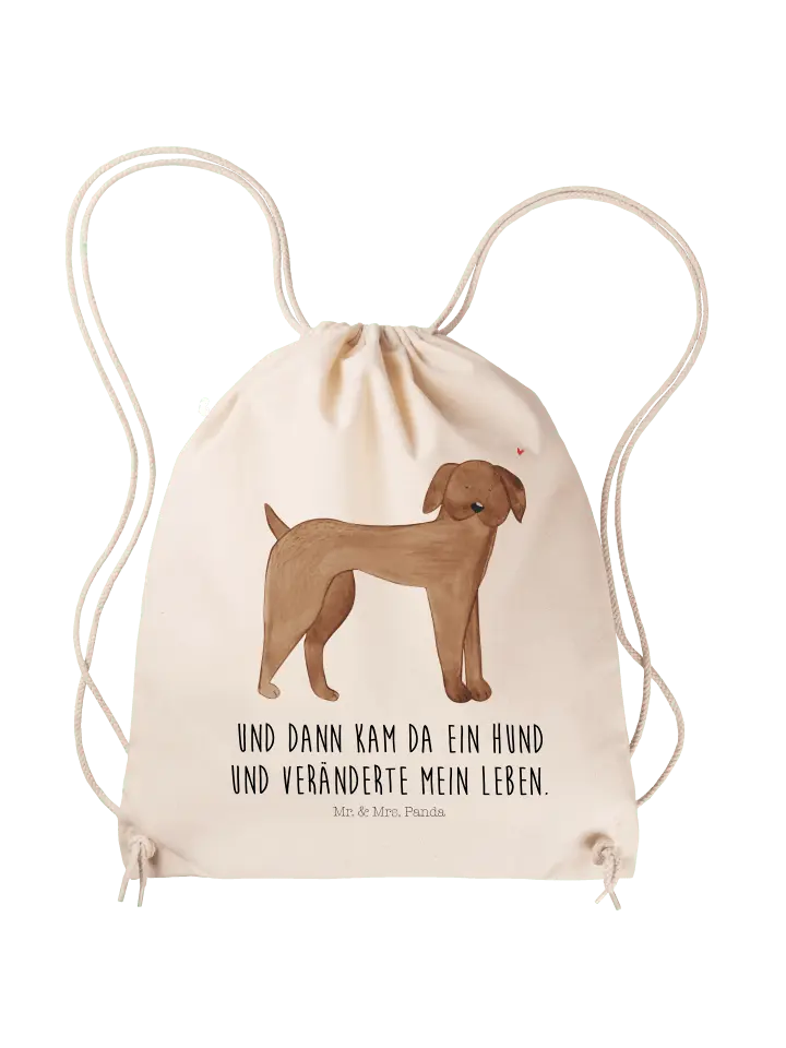 

Спортивная сумка Mr & Mrs Panda Sportbeutel Hund Dogge, кремовый