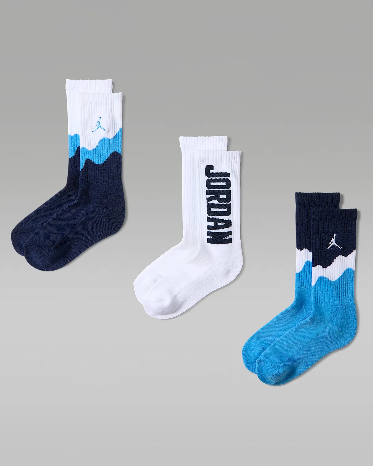 Детские ретро-носки Jordan (3 пары), Midnight Navy