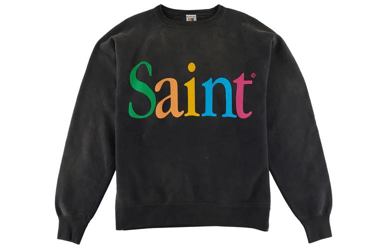 

Разноцветный свитшот Saint SAINT Mxxxxxx, черный