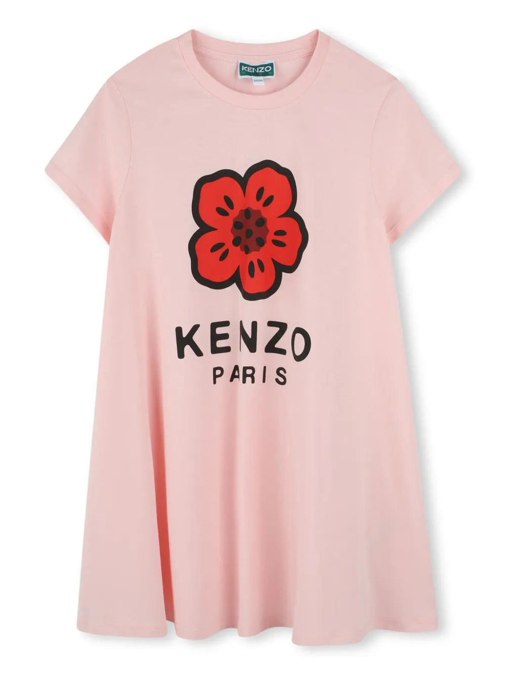 

Платье-футболка с логотипом Kenzo Kids, розовый