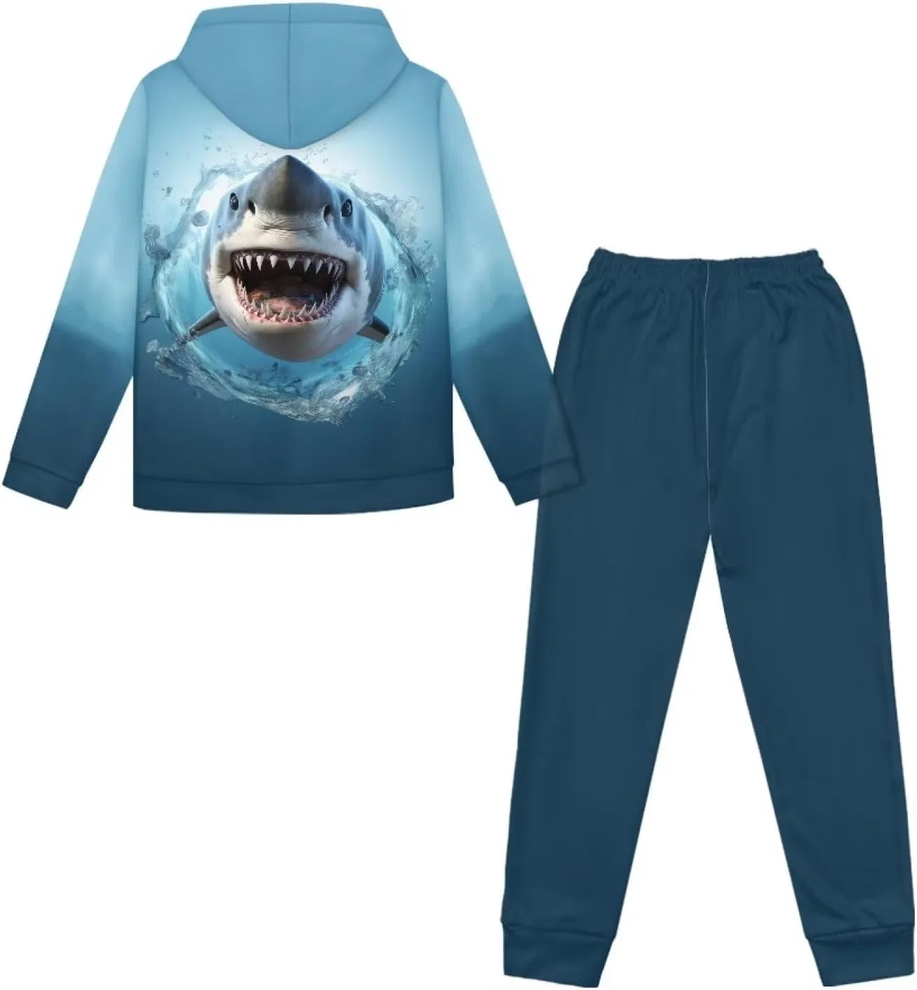 Детский спортивный костюм ZFRXIGN, худи и брюки, цвет Cool Shark — фото 4