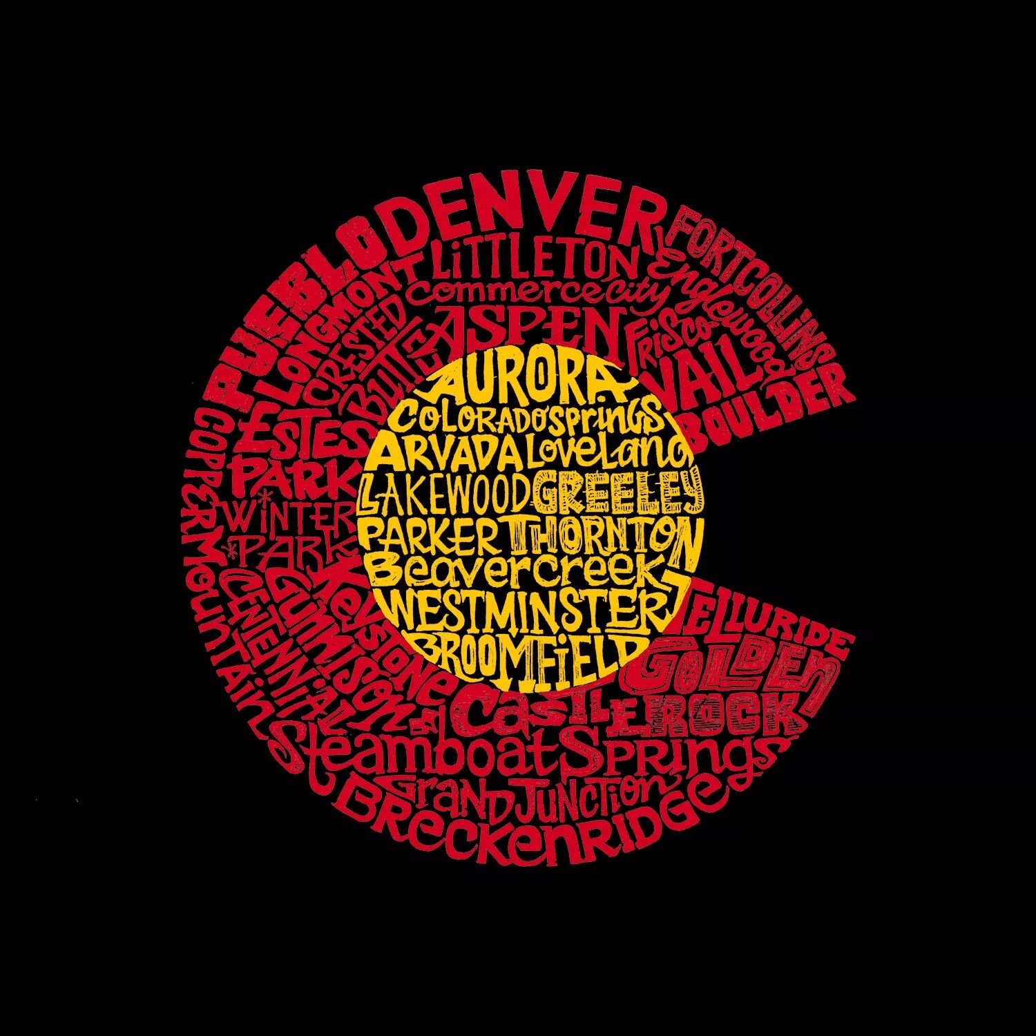 

Colorado — мужская бейсбольная футболка с надписью реглан LA Pop Art