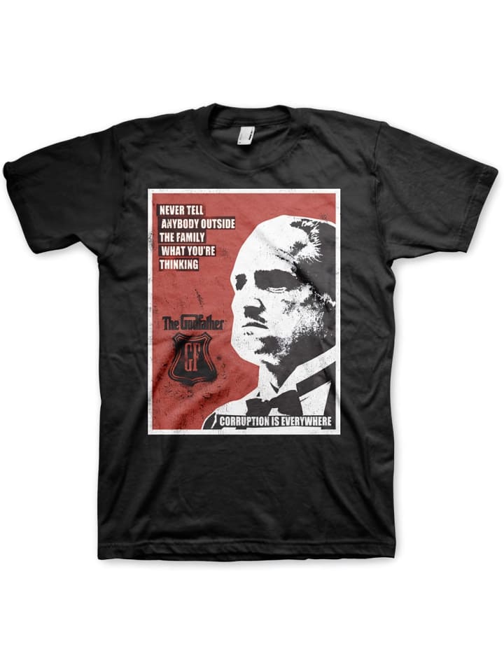 

The Godfather Футболка "Never Tell Anyone Big Tall T-Shirt" черного цвета, Черный, The Godfather Футболка "Never Tell Anyone Big Tall T-Shirt" черного цвета