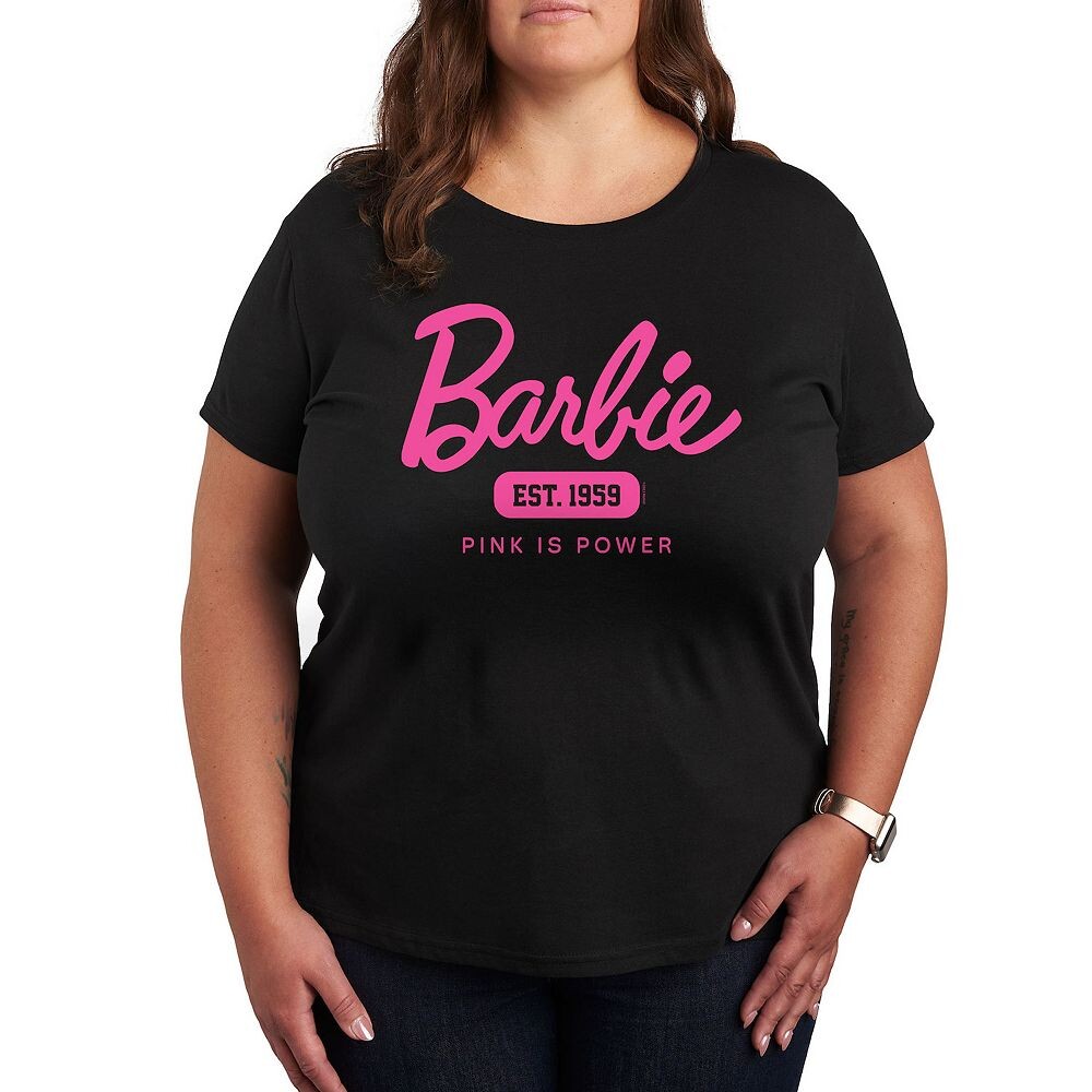 

Футболка Plus Barbie Pink Is Power с рисунком, черный