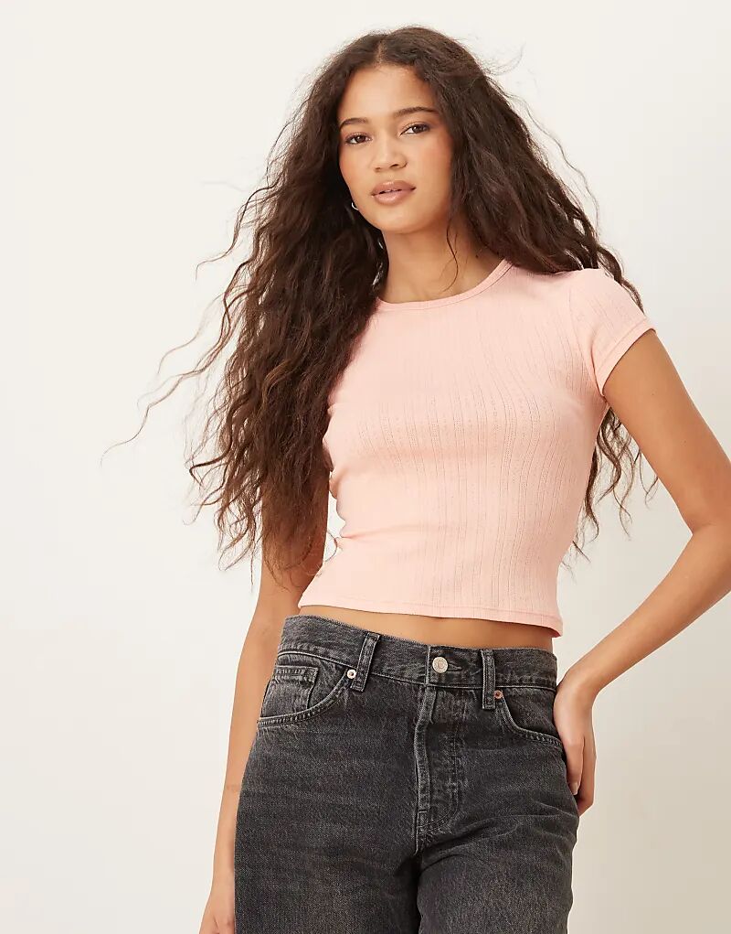 

Футболка с надписью «Free People wait a minute» для малышей персикового цвета