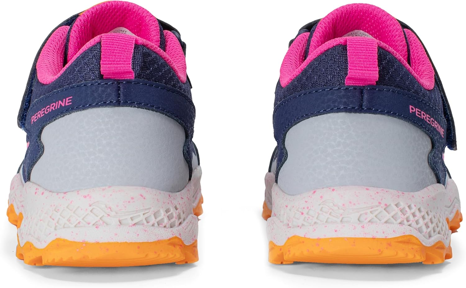 Детские кроссовки Saucony Peregrine Kidz с альтернативной застежкой (унисекс), синий/розовый/темно-синий — фото 3