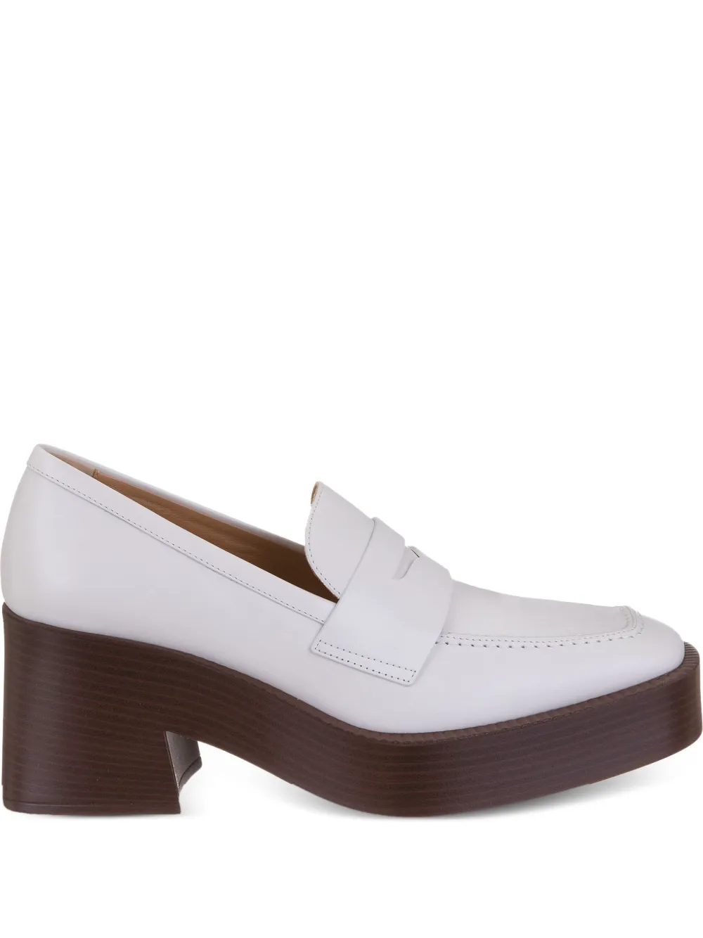 Лоферы на блочном каблуке Tod'S, белый