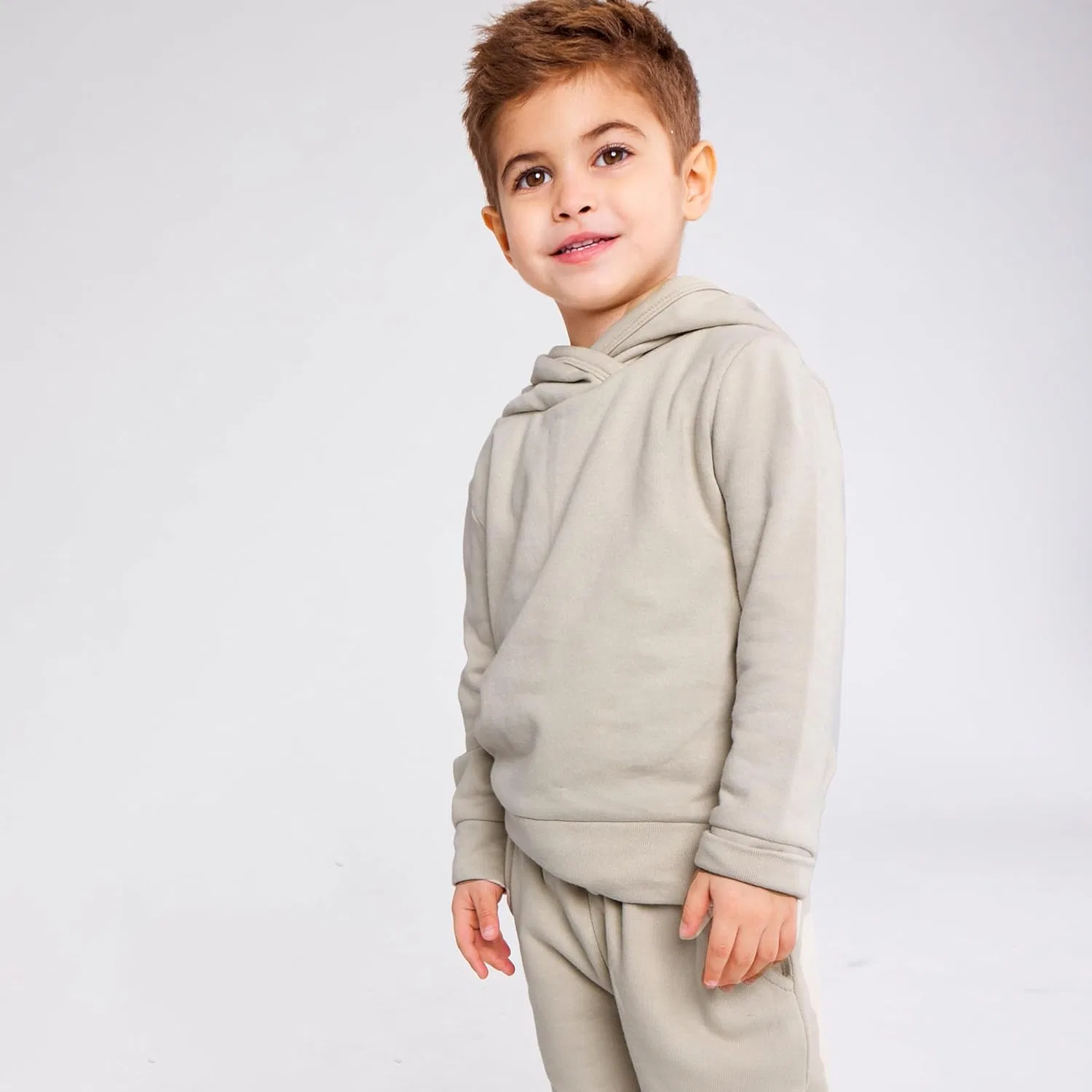 Детские спортивные штаны HonestBaby Baby из махровой ткани, 100% органический хлопок, для малышей, мальчиков и девочек, Tan — фото 2