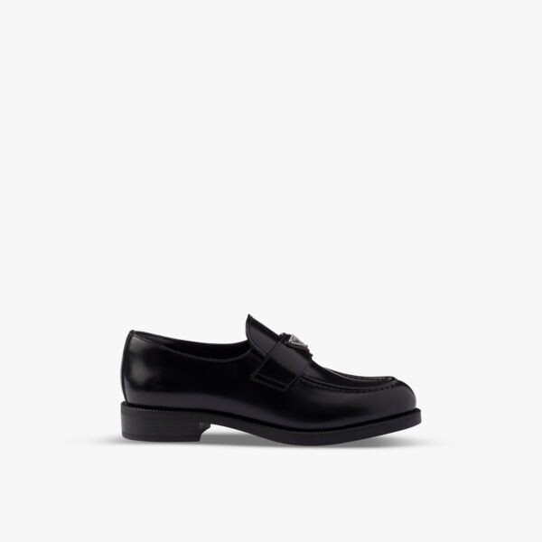 

Кожаные мокасины Brand-Plaque Prada, черный