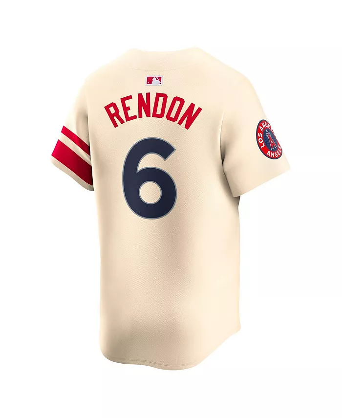 Мужская бейсбольная джерси Los Angeles Angels City Connect Limited игрока Anthony Rendon кремового цвета Nike — фото 3