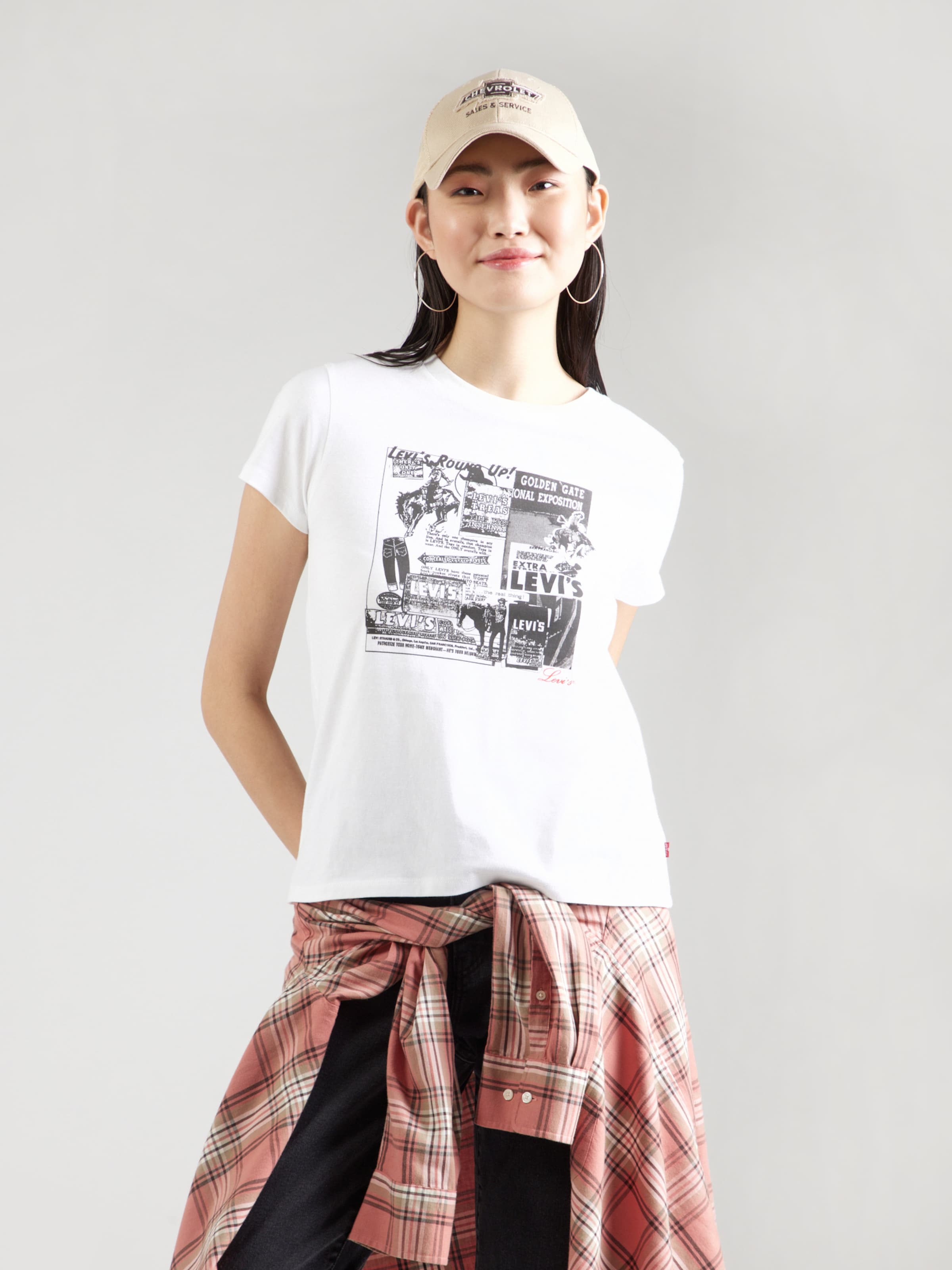 LEVI'S  Футболка 'Perfect Tee' в белом цвете — фото 3
