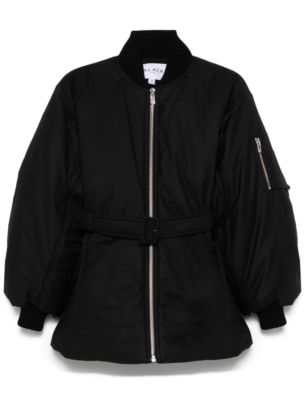 

Бомбер с поясом Alaïa, черный