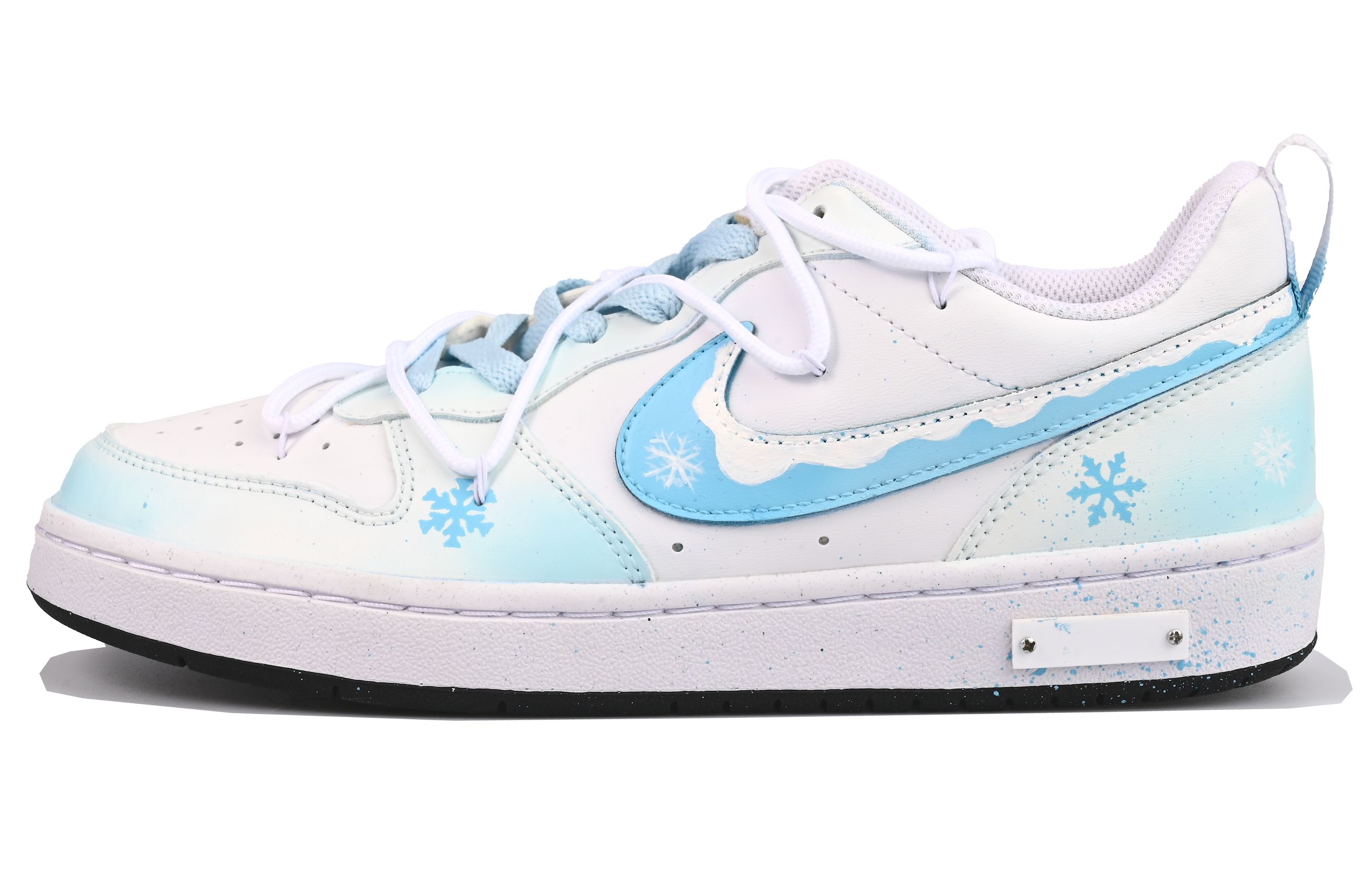 

Nike Court Borough Snowy Winter Vlad Healing, Ambient Synthetic Leather Low top Детские скейтборд-кроссовки Blue White