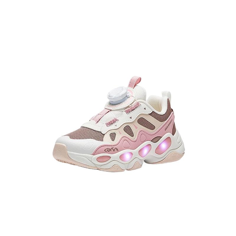Antakids Противоскользящие износостойкие низкие повседневные туфли brown white pink kids — фото 3