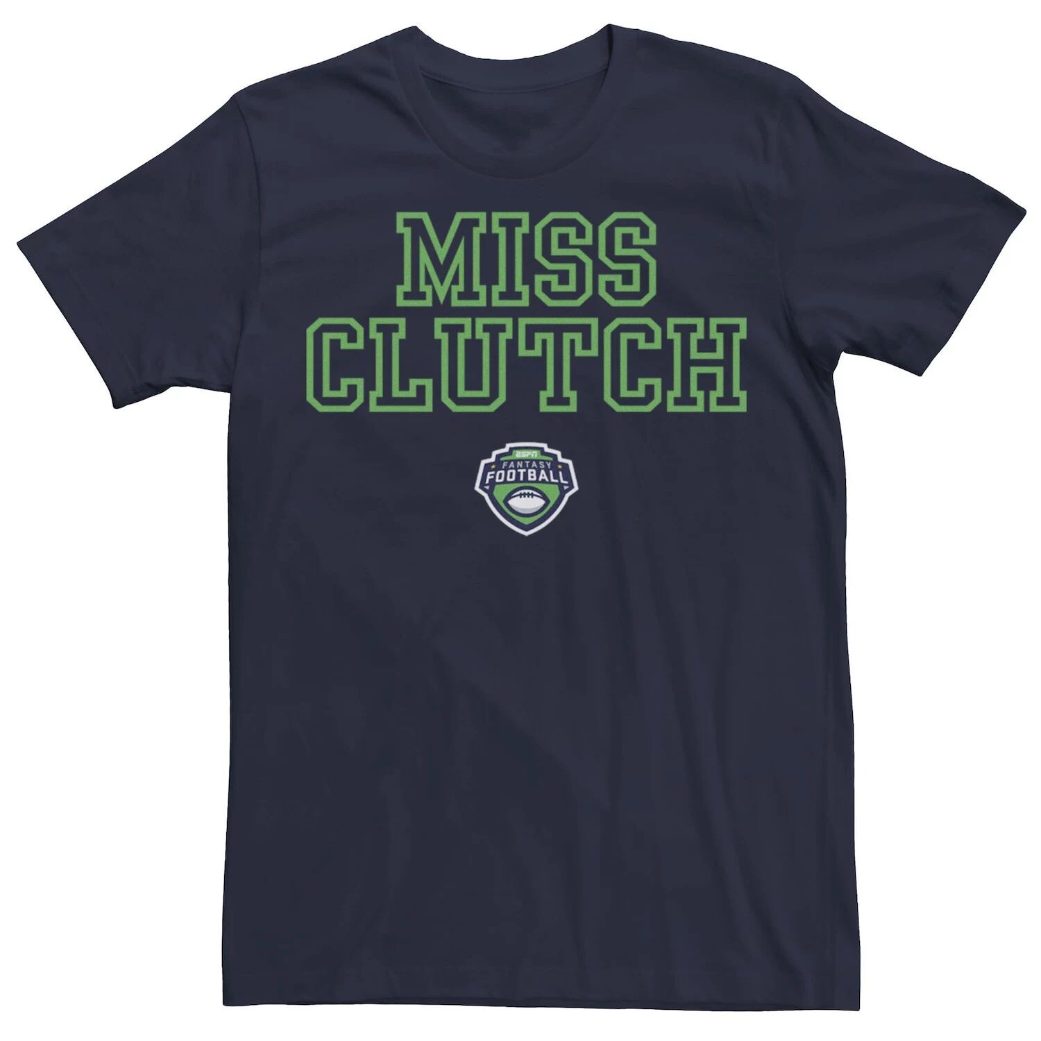 

Мужская футболка с текстовым логотипом ESPN Miss Clutch Licensed Character