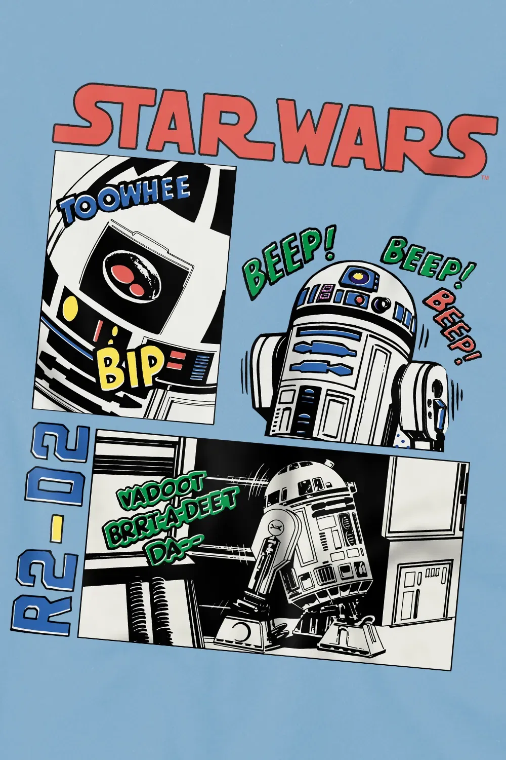 Детская футболка с R2-D2 Star Wars, светло-голубой — фото 2
