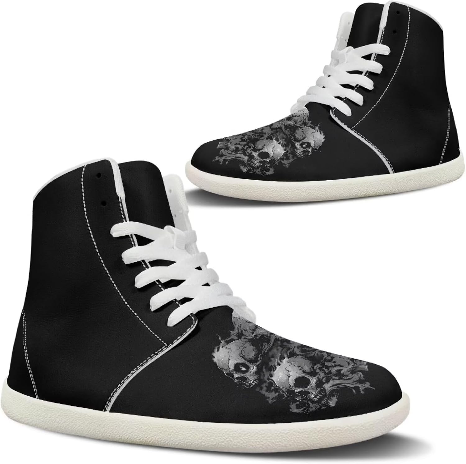 

Мужские модные кроссовки, комфортная платформа, повседневная обувь из искусственной кожи для взрослых, уличный треккинг, размеры США 5-14 Quxjehoe, Skulls