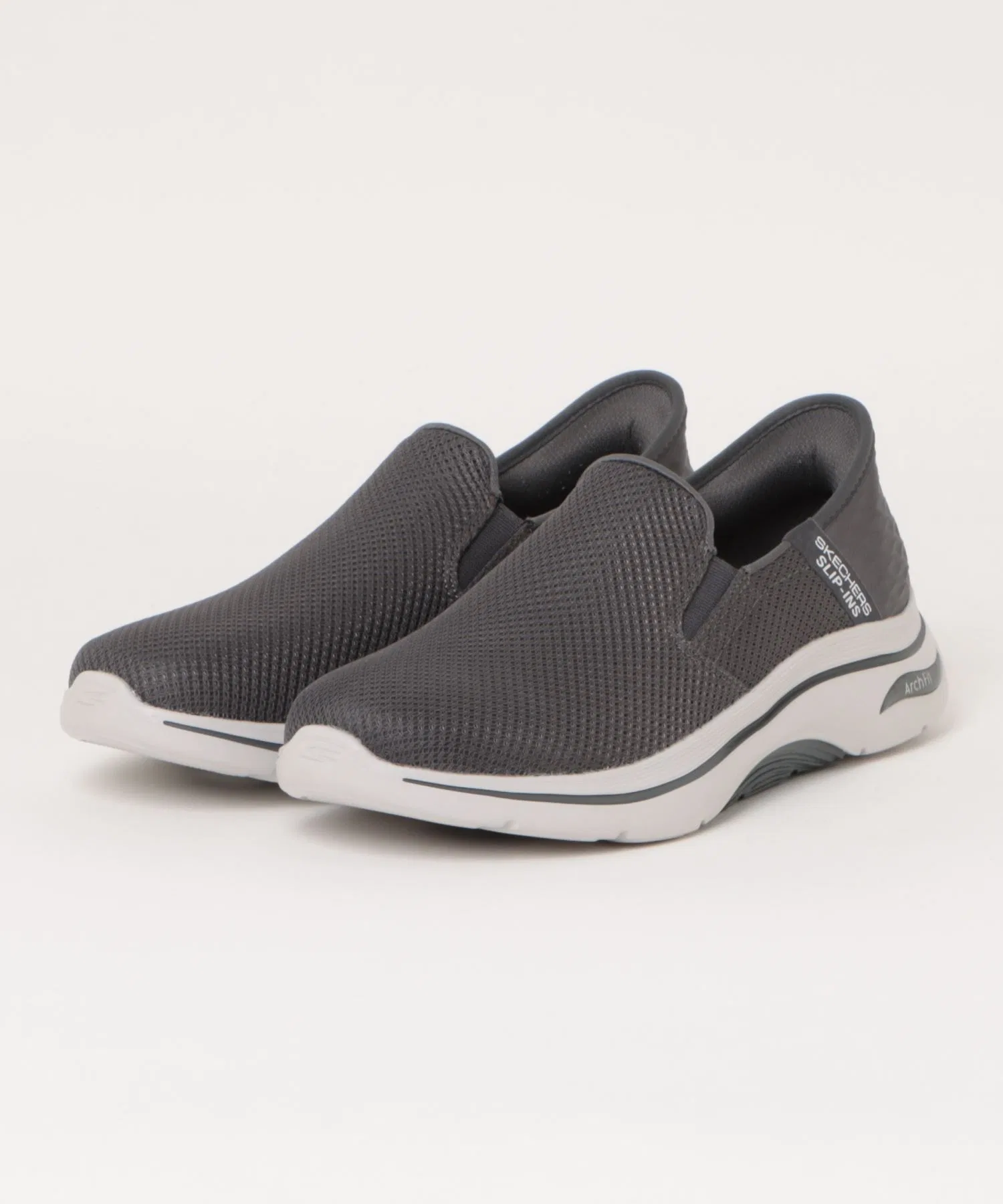 Мужские серые слипоны SKECHERS GO WALK ARCH FIT 2.0 Hands Free