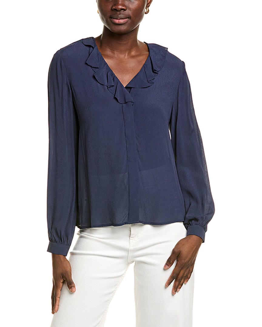 

Блузка с рюшами Brooks Brothers, синий