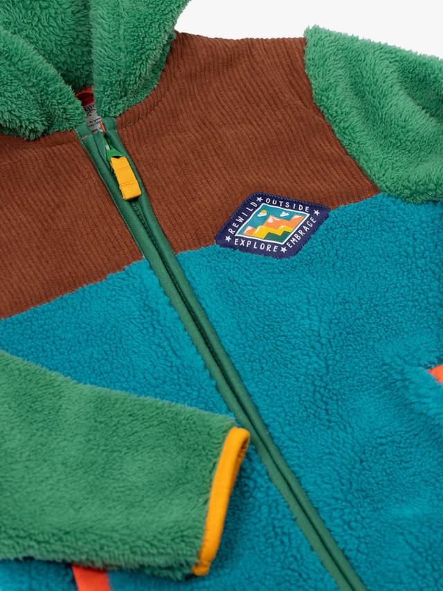 Детская куртка Bracken Fleece Frugi, Green/Hotchpotch — фото 3