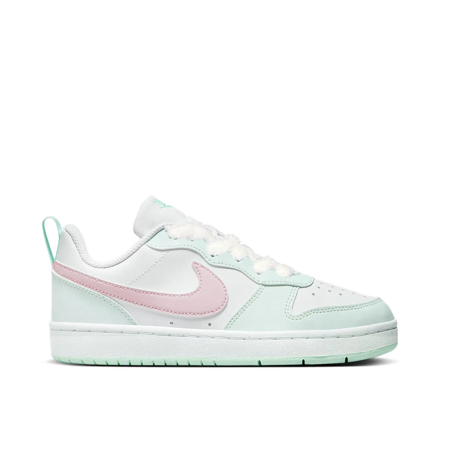 Кроссовки для скейтбординга Court Borough Peach Blossom Cat Paw Low top Kids', цвет Mint Pink, для подростков Nike — фото 3