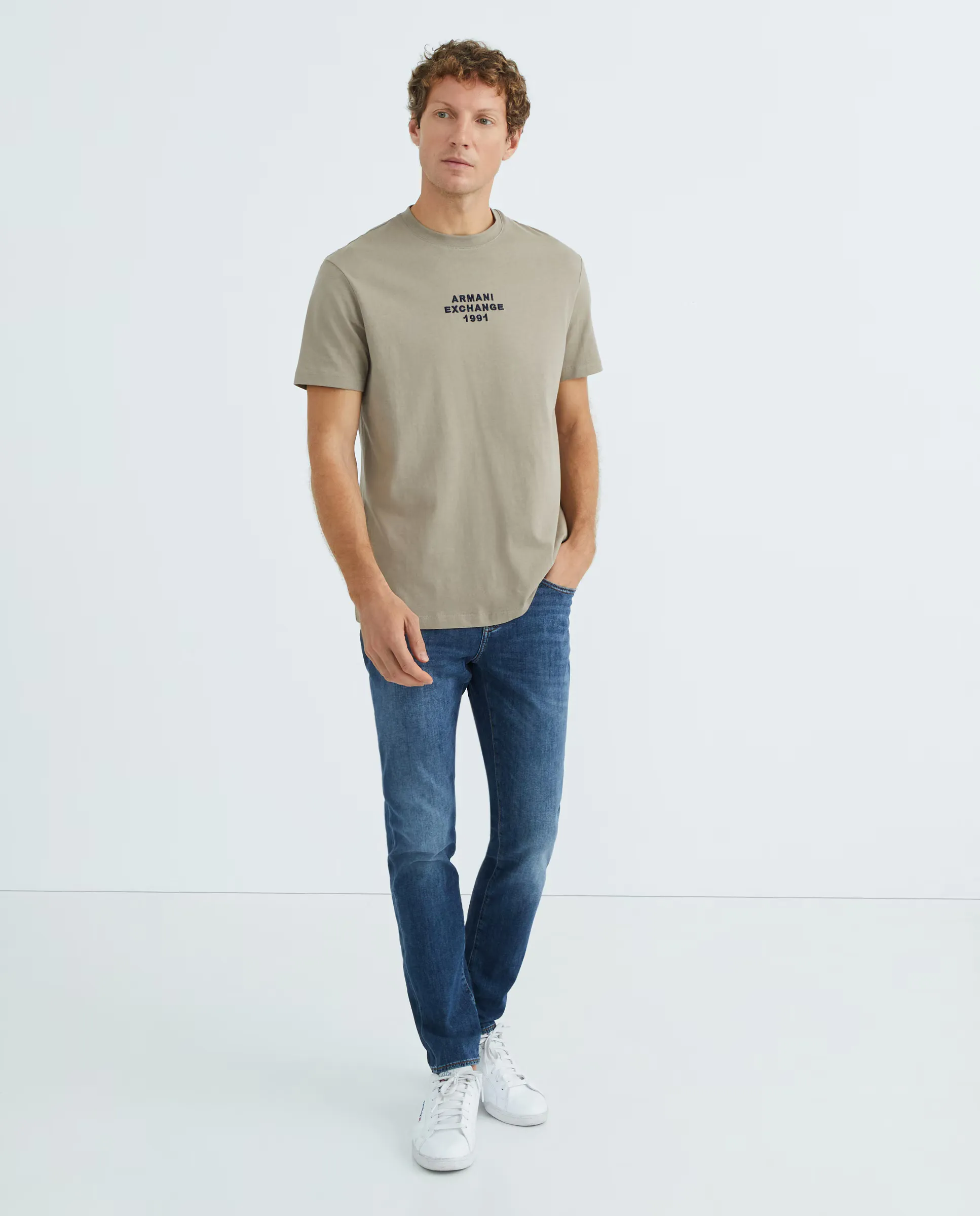 

Джинсы мужские J14 slim fit, средняя синяя стирка Armani Exchange, синий