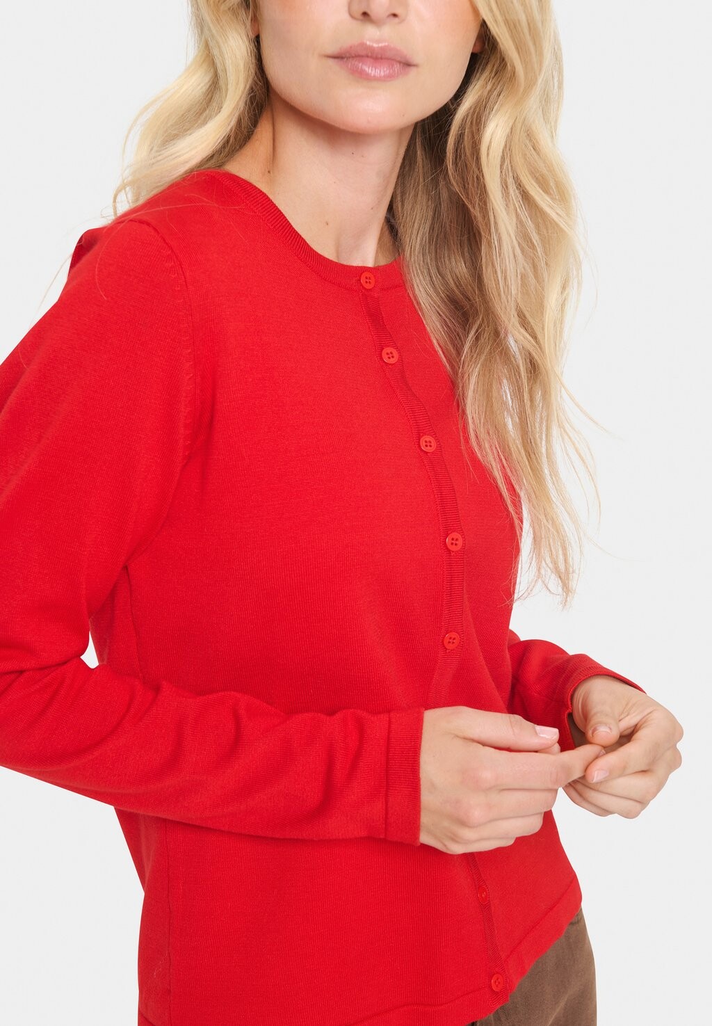 

Кардиган MILA R-NECK Saint Tropez, красный